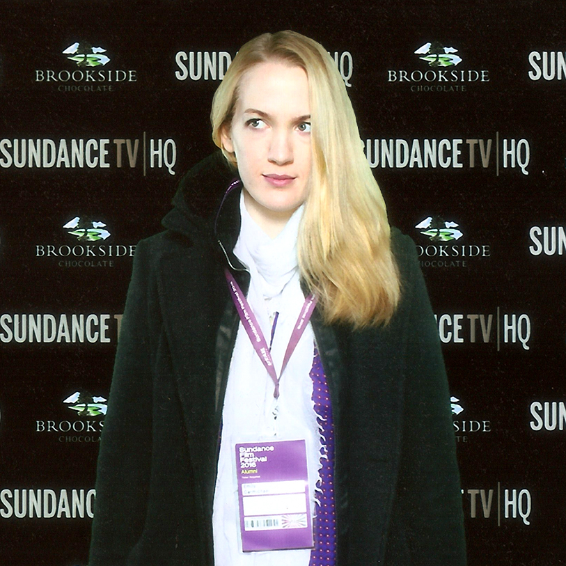 Emily Carmichael Poses Appropriately at Sundance Film Festival